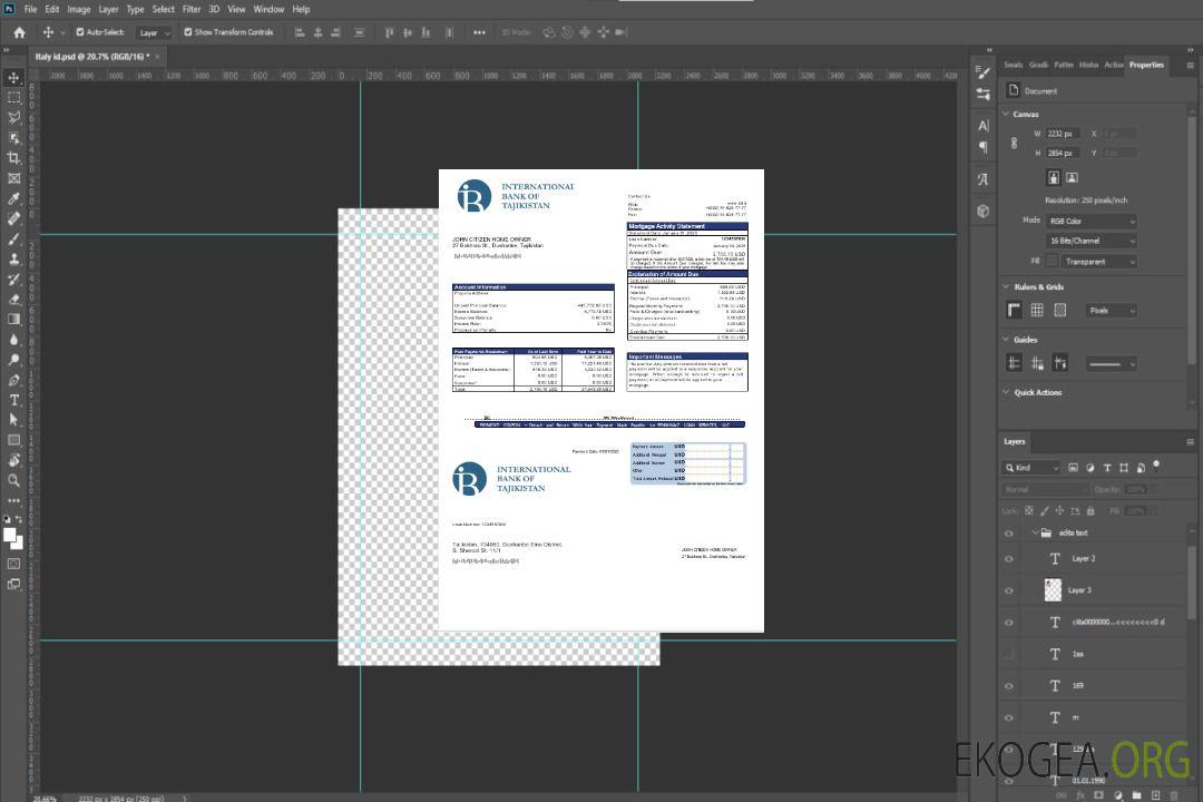 Relevé d'hypothèque bancaire de la banque ITB du Tadjikistan aux formats Word et PDF template Relevé d'hypothèque bancaire de la banque ITB du Tadjikistan aux formats Word et PDF template